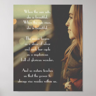 Inspirational Sunset Poem   Photo Poster