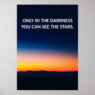 Inspirational Sunset Quote Poster