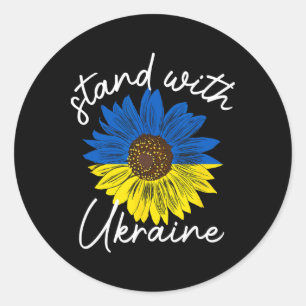 Inspirational Support Stand With Ukraine Strength Classic Round Sticker