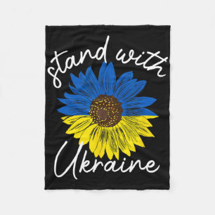 Inspirational Support Stand With Ukraine Strength Fleece Blanket