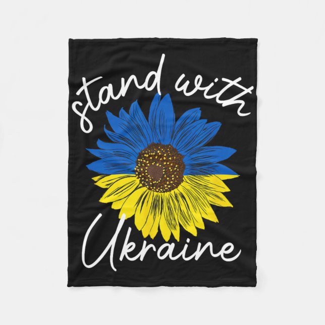 Inspirational Support Stand With Ukraine Strength  Fleece Blanket (Front)