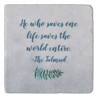 Inspirational Talmud Quote Stone Trivet