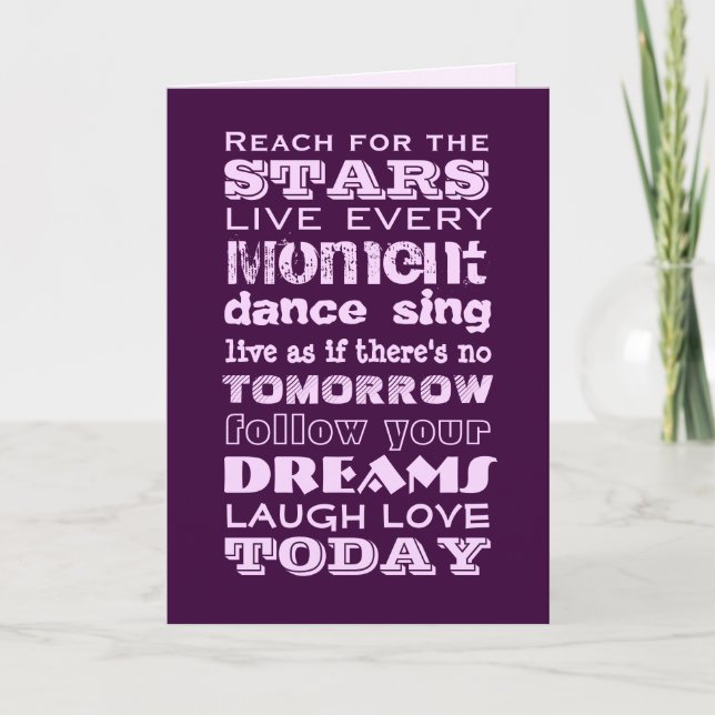 Inspirational Text Card (Front)