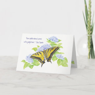 Inspirational Thankful Heart Eternal Summer Art Thank You Card