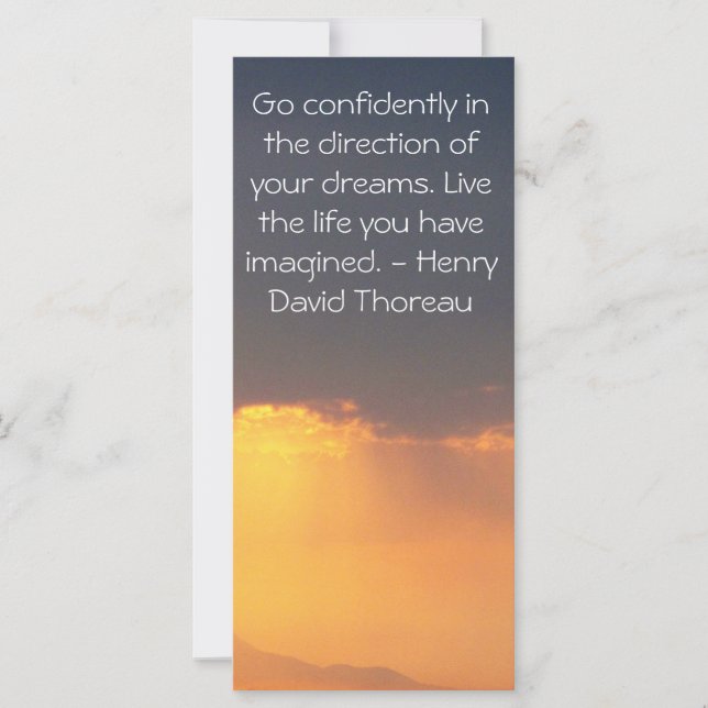 Inspirational Thoreau Quote (Front)