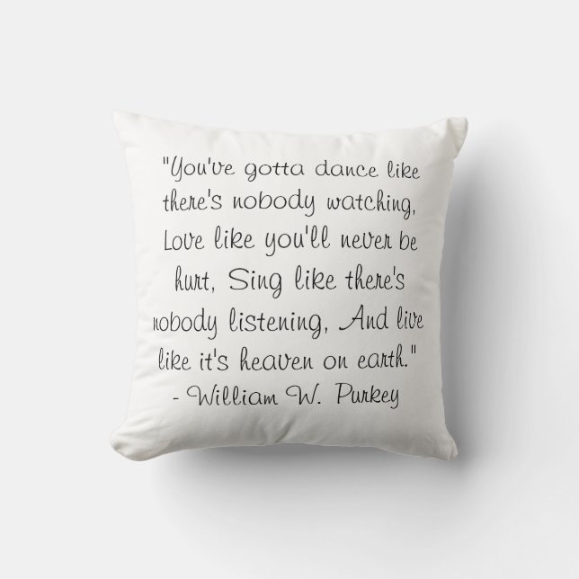 Inspirational throw pillow (Front)