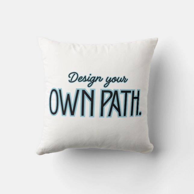 Inspirational Throw Pillow – Minimalist Motivation (Back)