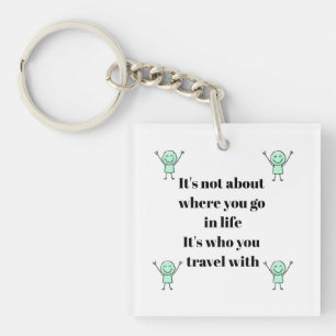 Inspirational Travel Poster Key Ring