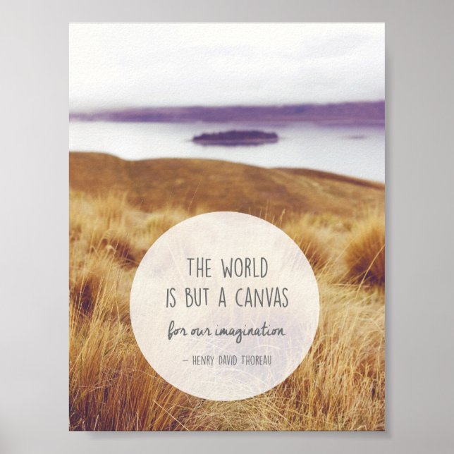 Inspirational Travel Quote Poster (Front)