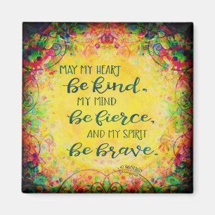 Inspirational Trendy Kind Fierce Brave Inspirivity Magnet