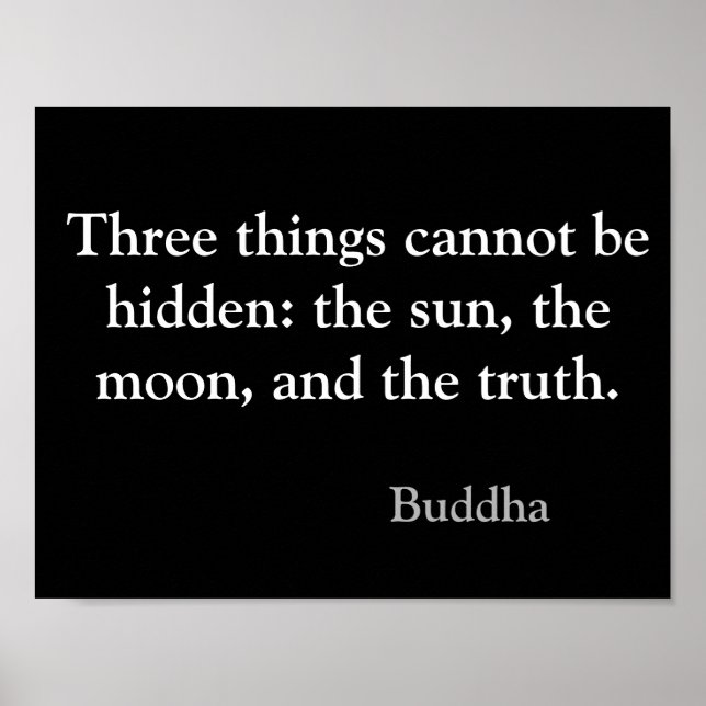 Inspirational Truth Buddha Quote Poster (Front)