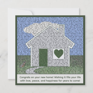 Inspirational Typography and Congrats for New Home