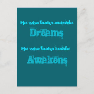 Inspirational Typography Awakening Quote Postcard