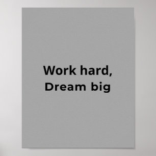 Inspirational Typography Hustle Success Motivation Poster