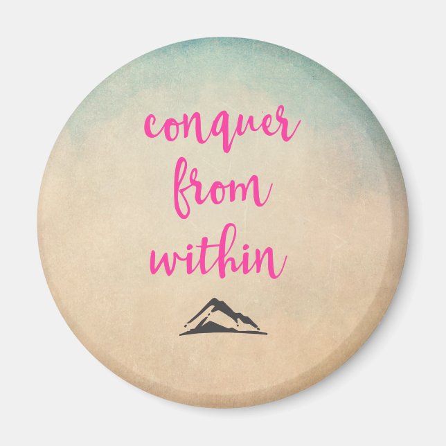 Inspirational Typography Quote on Determination Magnet (Front)