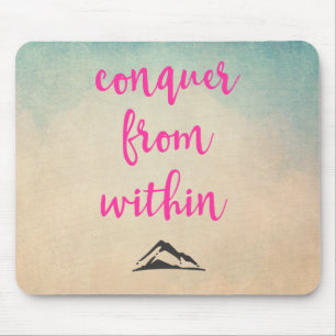 Inspirational Typography Quote on Determination Mouse Pad