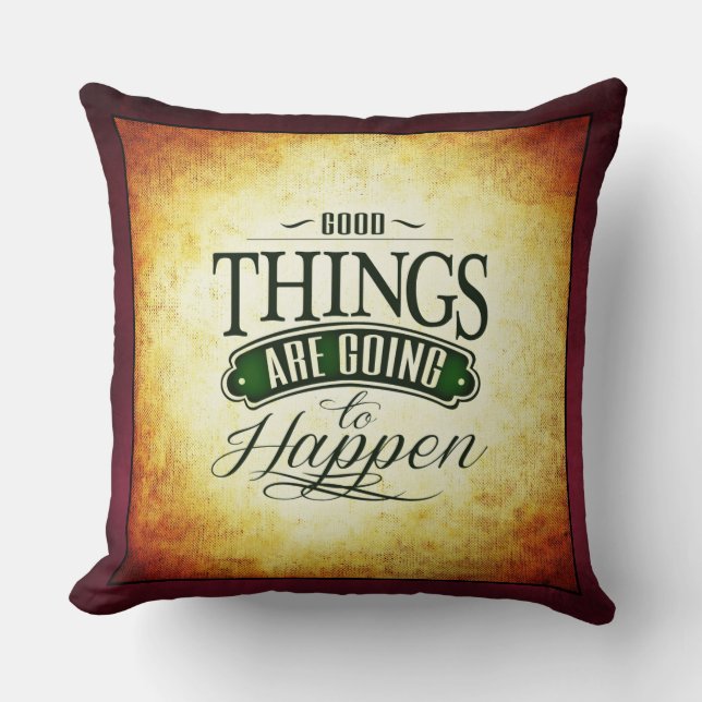 Inspirational Uplifting Quote Message Cushion (Front)