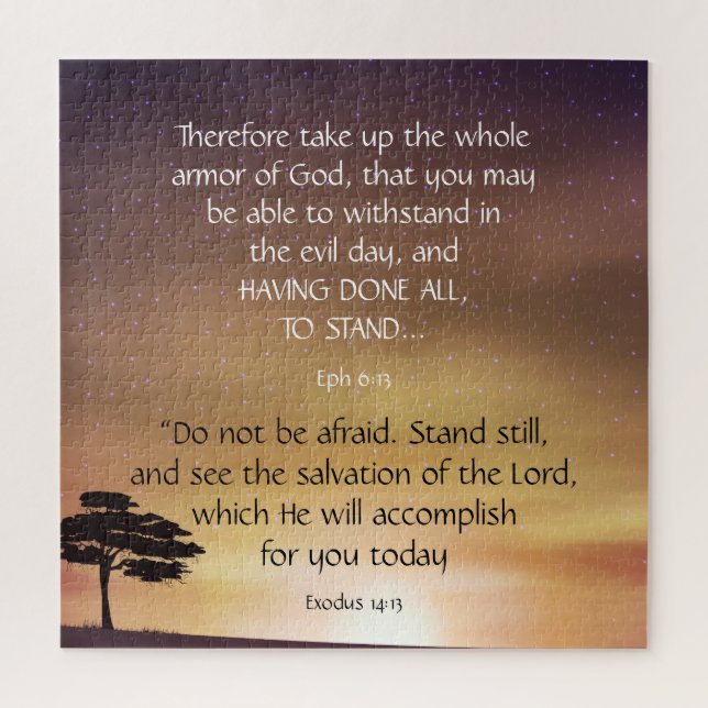 Inspirational Uplisting Motivation Bible Scripture Jigsaw Puzzle (Vertical)