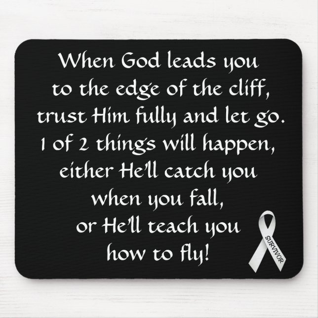 Inspirational Verse For Cancer Survivor Mousepad (Front)