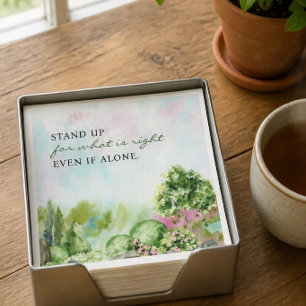 Inspirational Watercolor Landscape Napkin