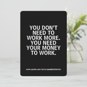 Inspirational Wealth Mindset Card, Custom Gift Holiday Card