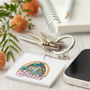 Inspirational Wild Soul Wordart Key Ring