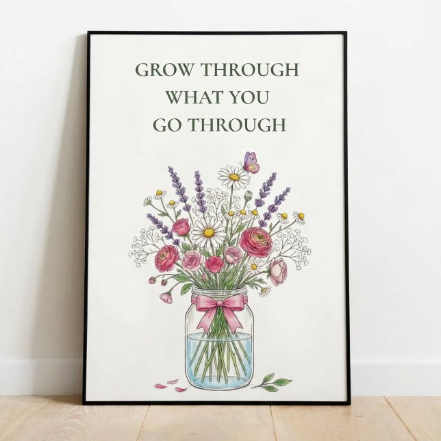 Inspirational Wildflower Mason Jar Poster (Creator Uploaded)