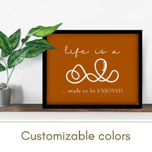 Inspirational Wise Words Rust Orange Positive  Poster