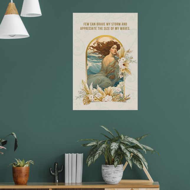 Inspirational Woman's Storm Mantra Poster (Living Room 1)