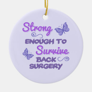Inspirational Women’s Back Surgery Ceramic Ornament
