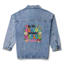 Inspirational Women’s Denim Jacket – Empowering Qu