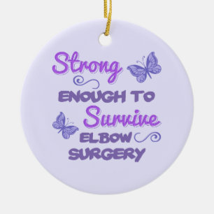 Inspirational Women’s Elbow Surgery Ceramic Ornament