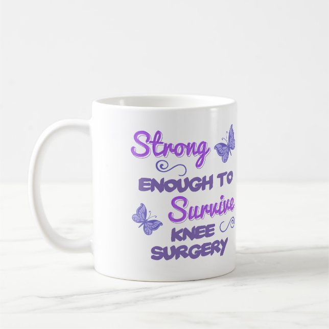 Inspirational Women’s Knee Surgery Coffee Mug (Left)