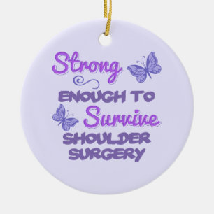 Inspirational Women’s Shoulder Surgery Ceramic Ornament