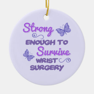 Inspirational Women’s Wrist Surgery Ceramic Ornament