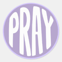 Inspirational word art Pray sticker