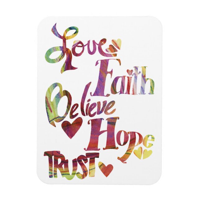 Inspirational Word Collage Magnet (Vertical)