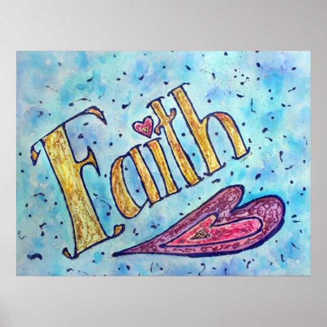 Inspirational Word "Faith" Poster (Front)