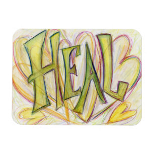 Inspirational Word Heal Art Custom Magnets