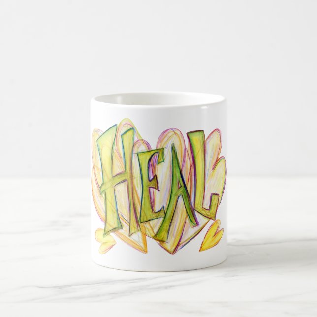 Inspirational Word Heal Art Mug (Center)