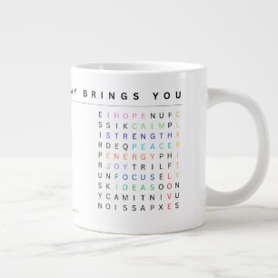 Inspirational Word Search – Daily Positive Words Large Coffee Mug