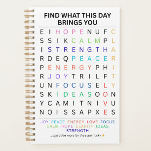 Inspirational Word Search – Daily Positive Words Planner