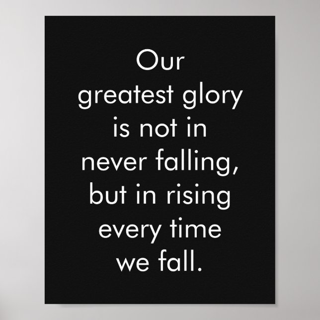 Inspirational Words About Life Confucius Quotes Poster (Front)