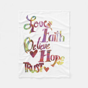 Inspirational Words Chemo Blanket