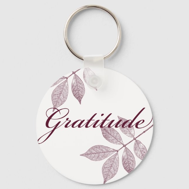 Inspirational Words Gratitude Key Ring (Front)
