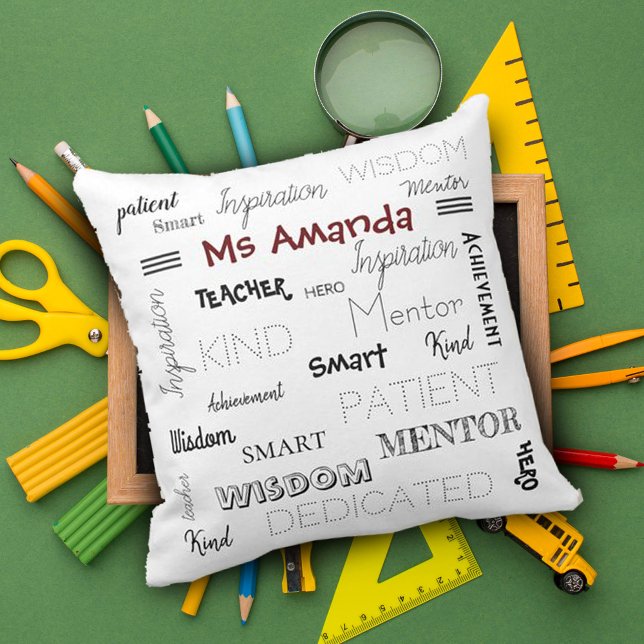Inspirational Words Mentor Teacher Appreciation  Cushion (Creator Uploaded)