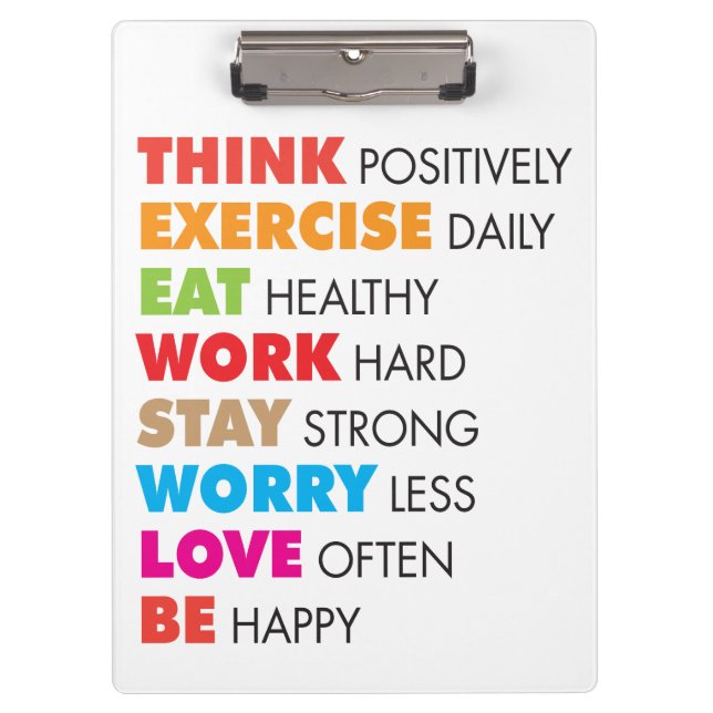Inspirational Words - Motivational Clipboard (Front)