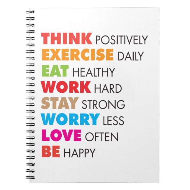Inspirational Words - Motivational Notebook (Front)