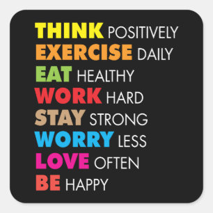 Inspirational Words - Motivational Square Sticker