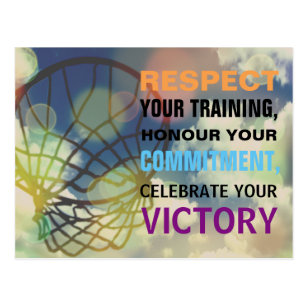 Inspirational Words Netball Sport Quote Postcard